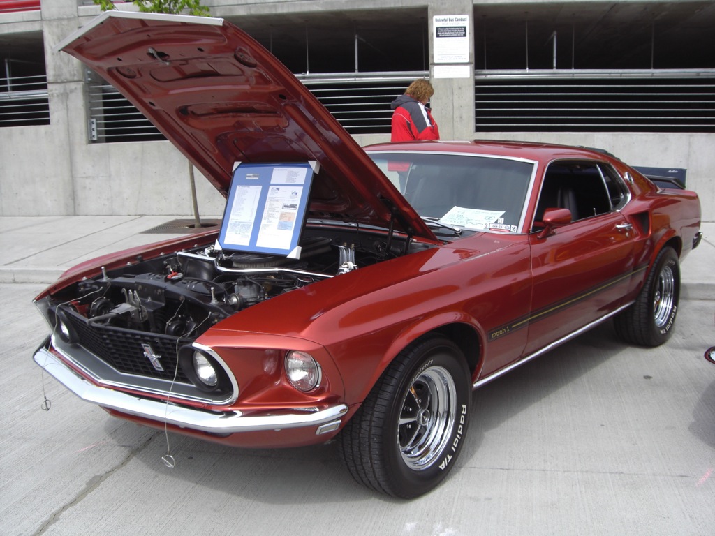 Indian Fire Red 69 Mustang Mach 1 Fastback