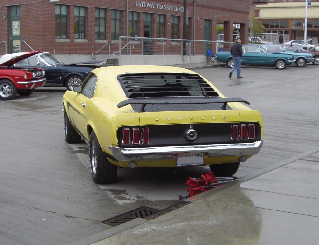 Bright Yellow 69 Mustang Boss 302 Fastback