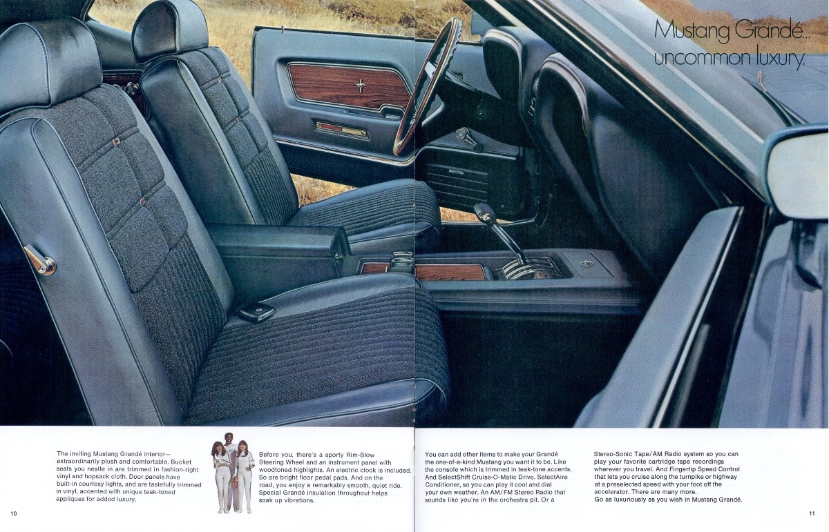 Page 10 & 11: 1969 Mustang Promotional Brochure