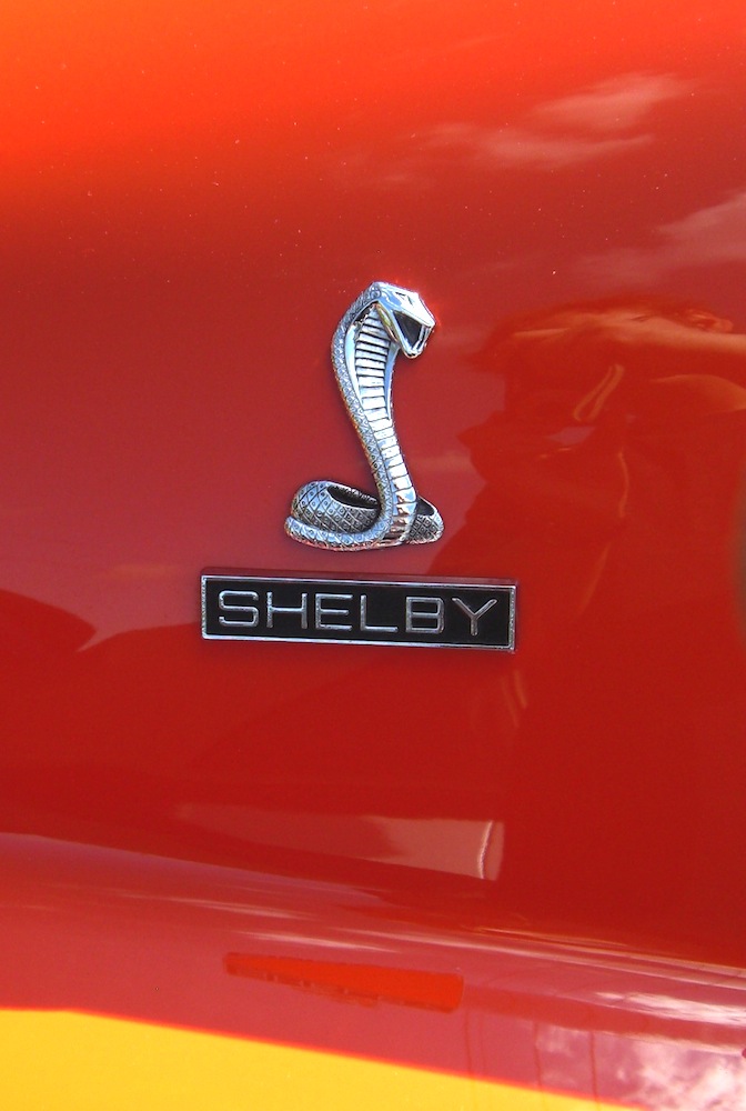 shelby rear quarter window panel emblem