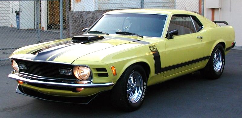 Competition Yellow 1970 Boss 302 Ford Mustang Fastback ...
