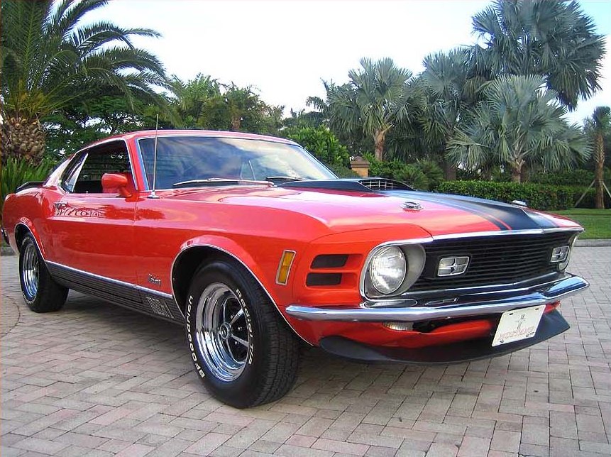 Calypso Coral Orange Red 1970 Mach 1 Ford Mustang Fastback ...