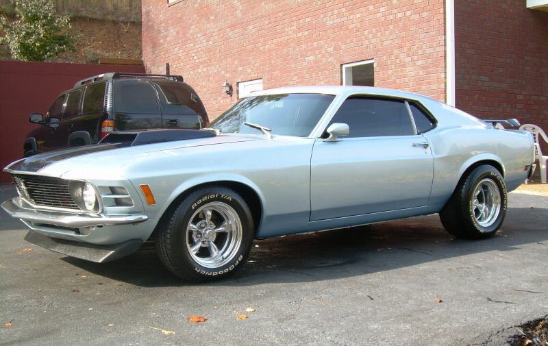 Arctic Blue 1970 Mustang Fastback
