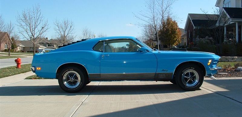 Grabber Blue 1970 Mustang Mach 1