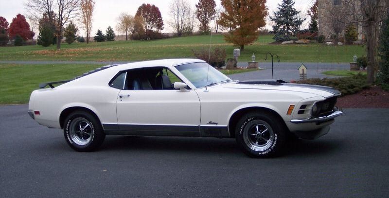 Wimbledon White 1970 Mustang Mach 1