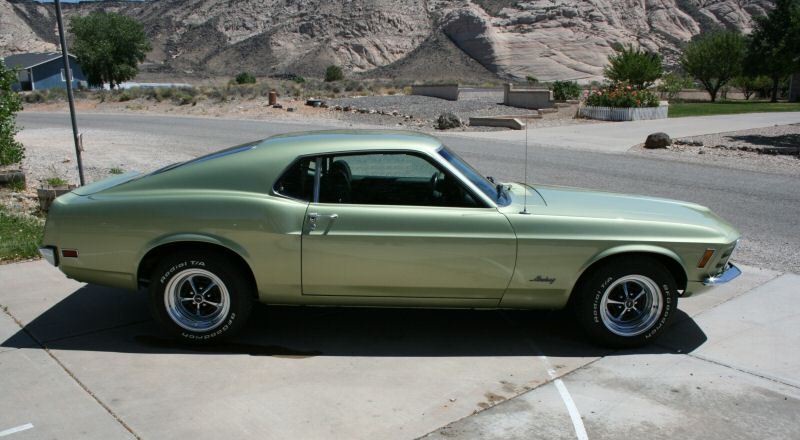 Medium Lime 1970 Mustang Fastback
