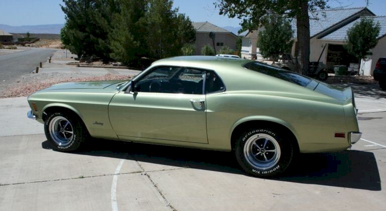Medium Lime 1970 Mustang Fastback