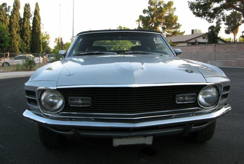 Silver 1970 Mustang Convertible