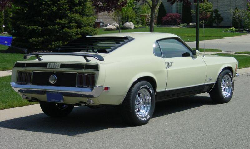 Light Ivy Yellow Mustang Mach 1 Fastback