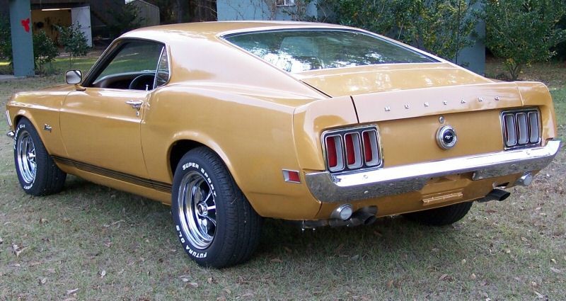 Bright Gold 1970 Mustang Fastback
