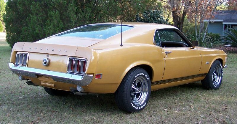 Bright Gold 1970 Mustang Fastback