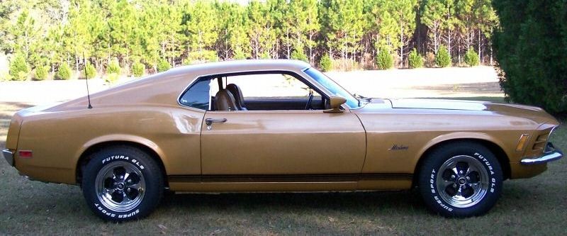 Bright Gold 1970 Mustang Fastback
