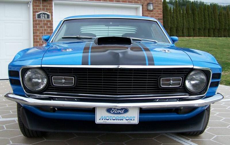 Grabber Blue 1970 Mustang Mach 1 Fastback