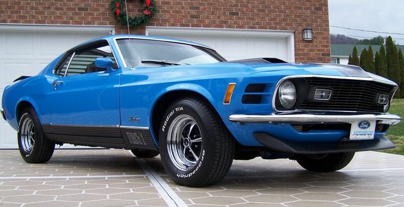 Grabber Blue 1970 Mustang Mach 1 Fastback