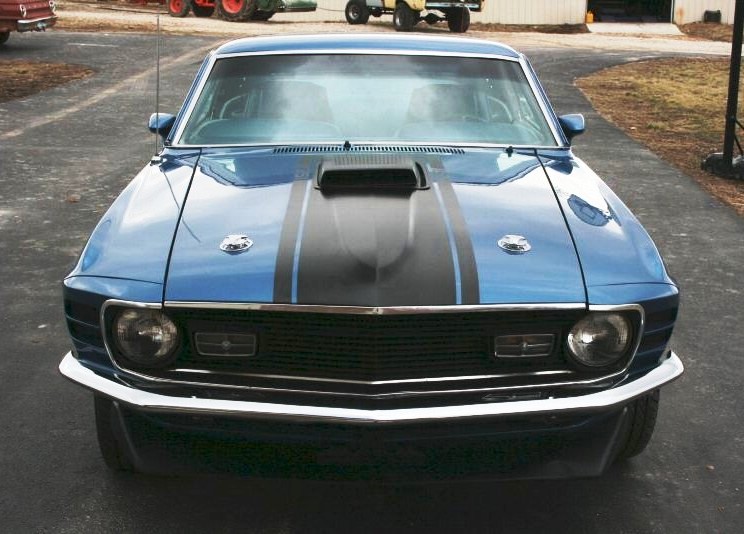 Medium Bright Blue 1970 Mustang Mach1 Fastback