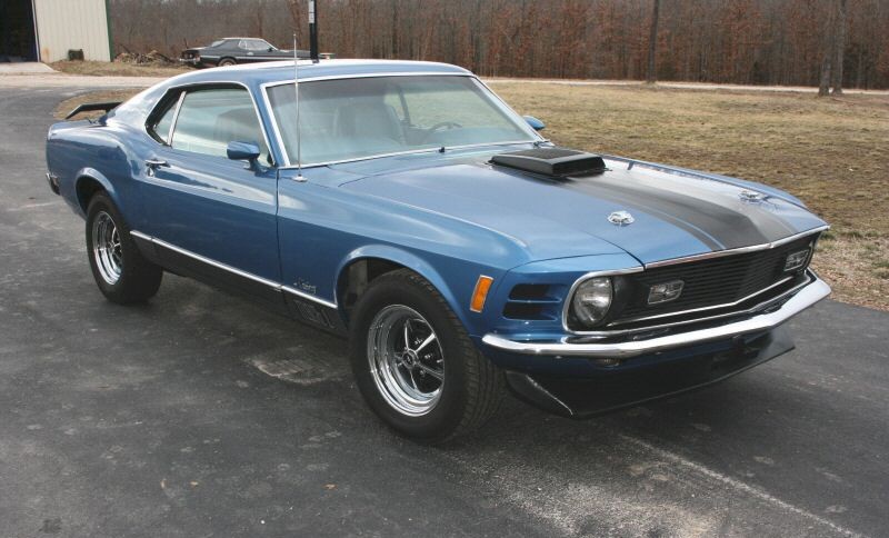 Medium Bright Blue 1970 Mustang Mach1 Fastback