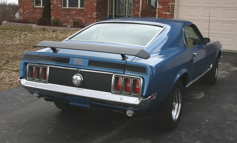 Medium Bright Blue 1970 Mustang Mach1 Fastback