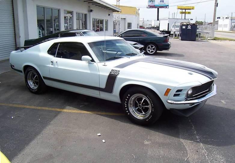 Pastel Blue 70 Mustang Boss 302 Fastback
