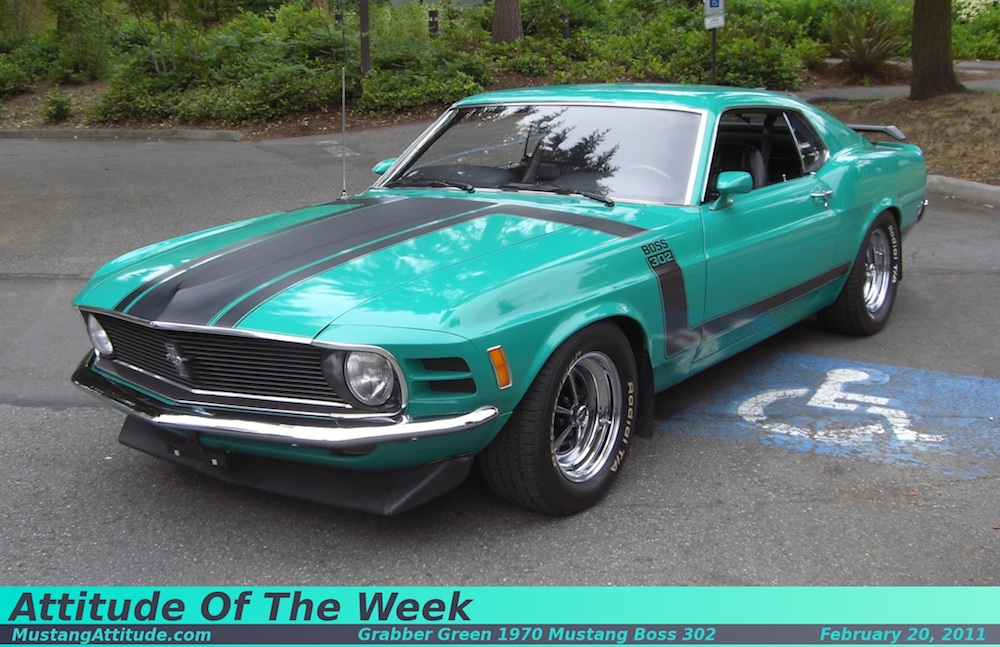 Grabber Green 1970 Mustang Boss 302 Fastback