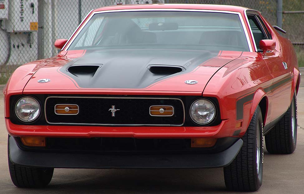 Bright Red 1971 Mustang Mach 1 Fastback