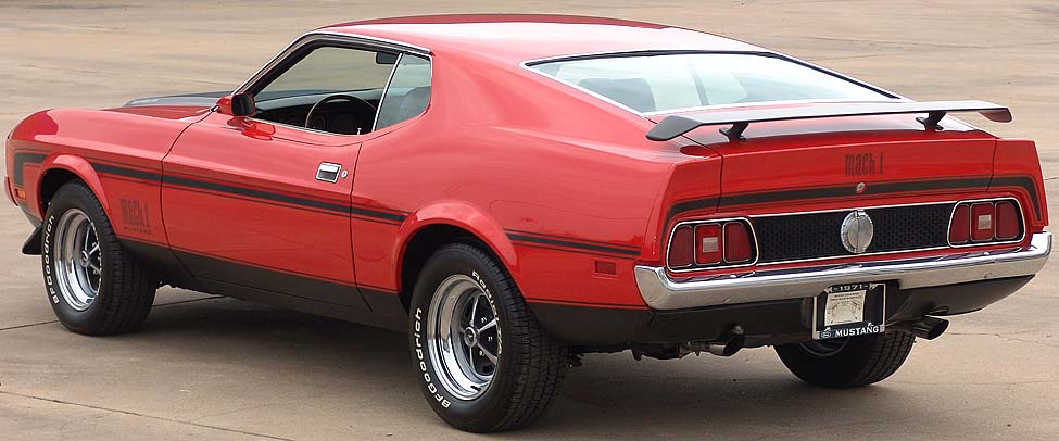 Bright Red 1971 Mustang Mach 1 Fastback