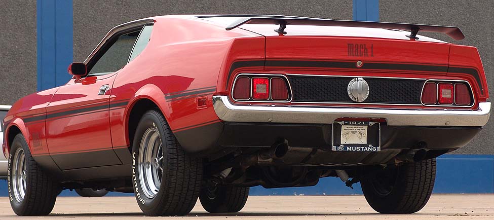 Bright Red 1971 Mustang Mach 1 Fastback
