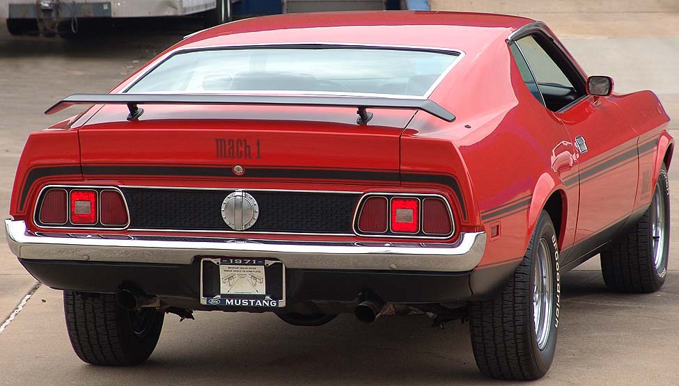 Bright Red 1971 Mustang Mach 1 Fastback