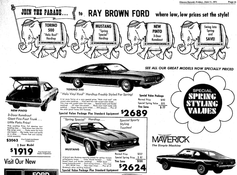1971 Spring Special Hardtop Newspaper Ad