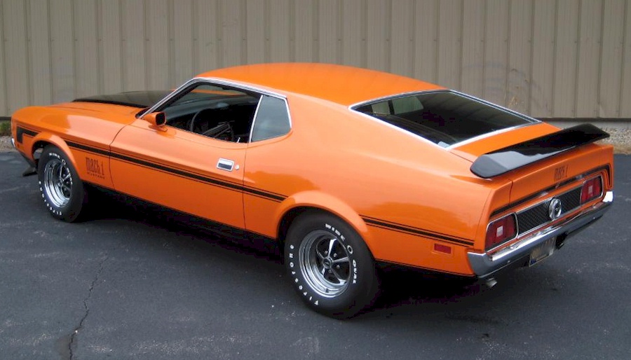 Orange 1971 Mustang Fastback