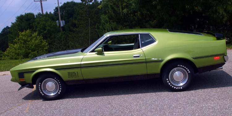Medium Lime 72 Mach 1 Mustang