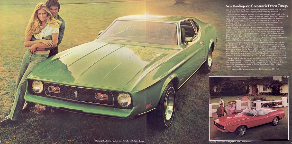Page 6 & 7: 1972 Ford Mustang Promotional Brochure