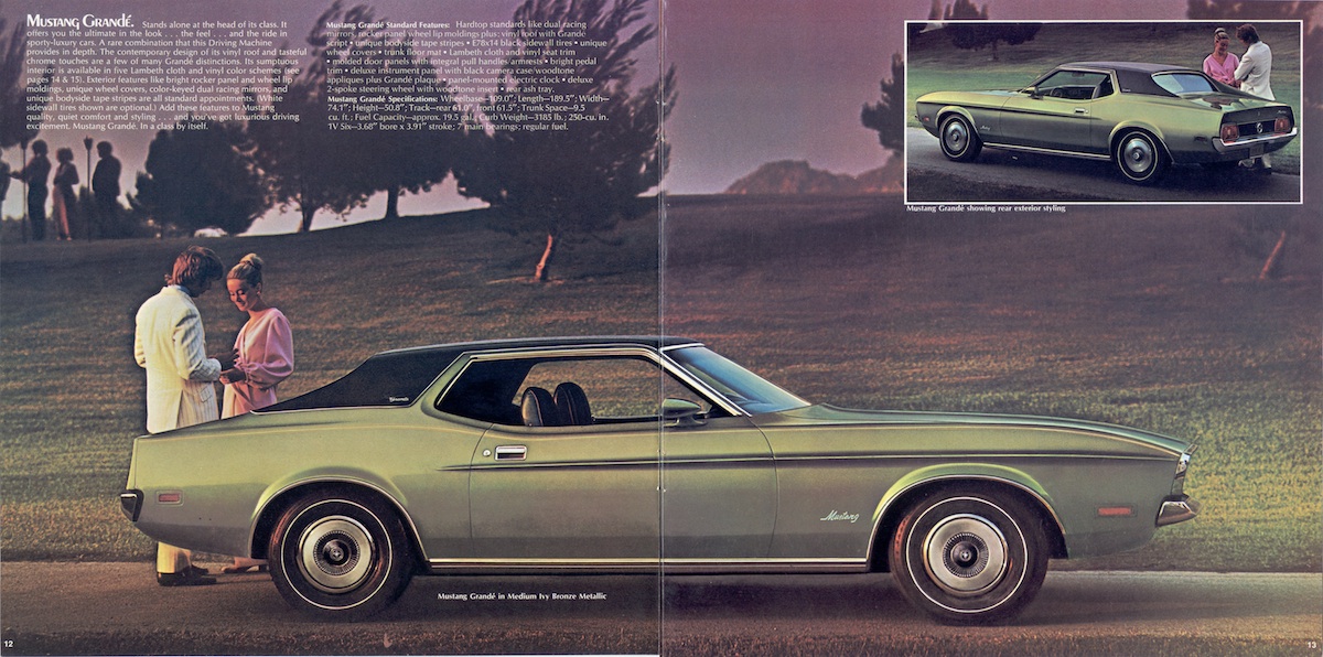 Page 12 & 13: 1972 Ford Mustang Promotional Brochure