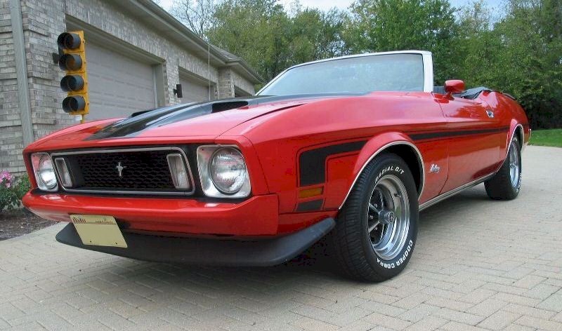 Bright Red 1973 Mustang Cobra Jet