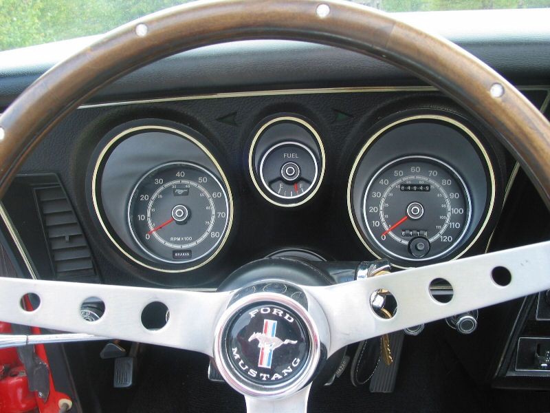 Dash close-up 1973 Mustang Cobra Jet