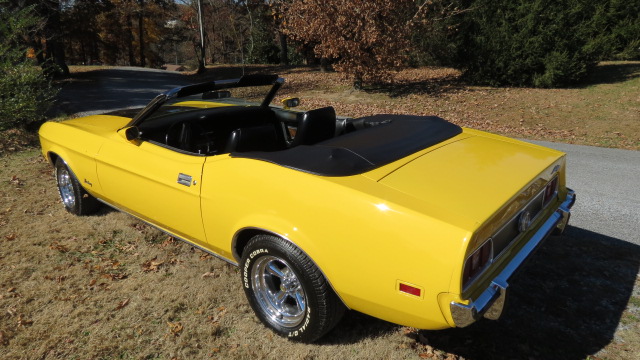Yellow 1973 Mustang Convertible