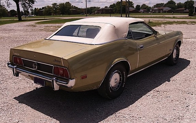 Bright Green Glow 73 Mustang Convertible