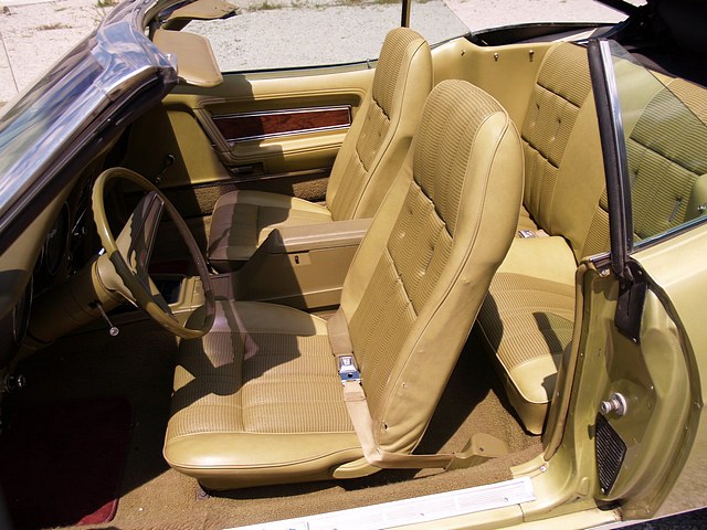 Green Interior 1973 Mustang Convertible