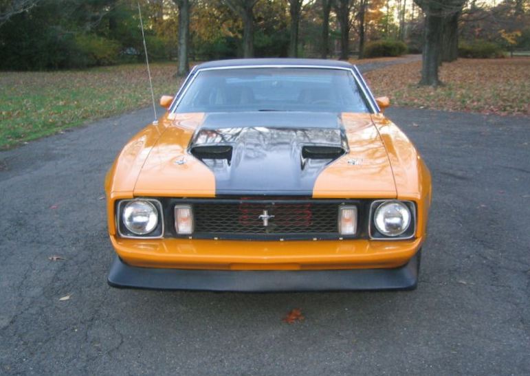 Custom Grabber Orange 1973 Mustang Mach1 Fastback
