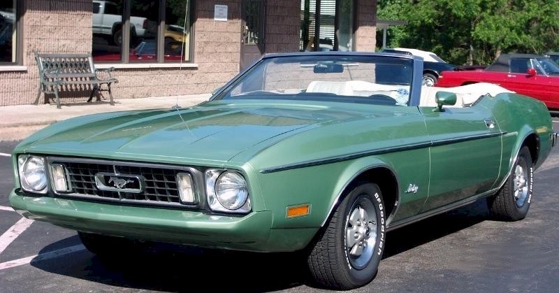 Medium Green Metallic 73 Mustang Convertible