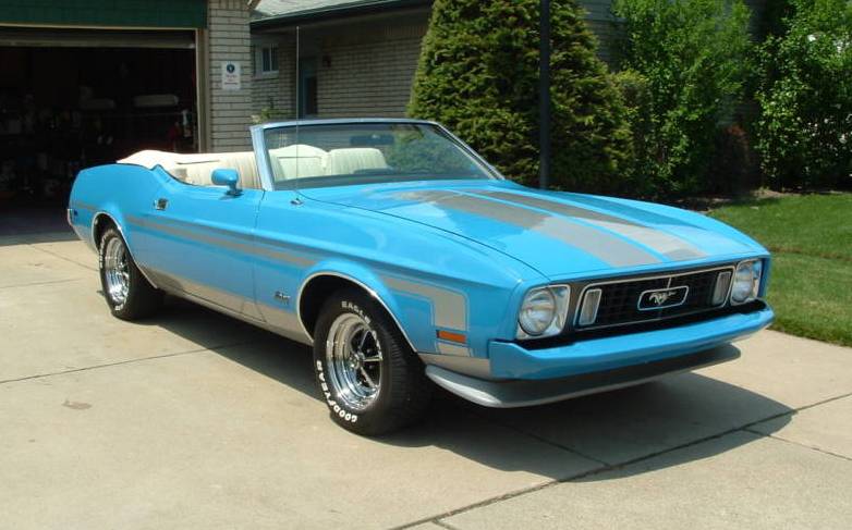 Grabber Blue 1973 Mustang Convertible