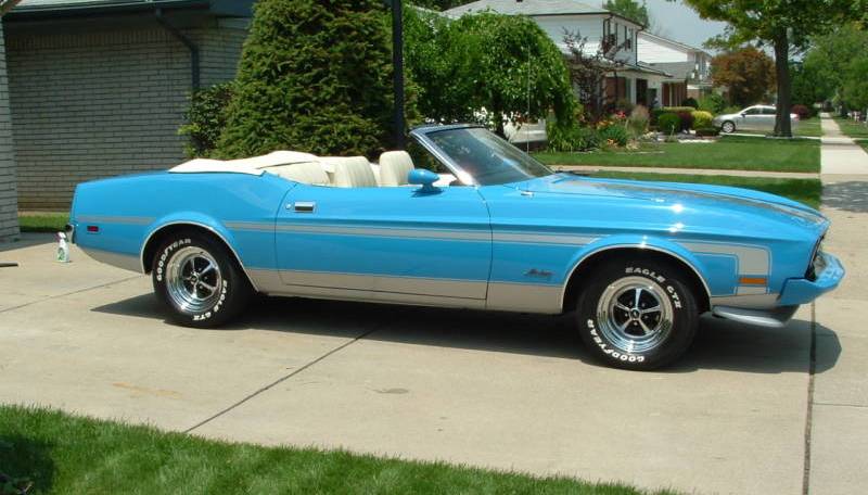 Grabber Blue 1973 Mustang Convertible