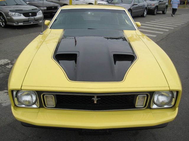 Medium Bright Yellow 1973 Mustang Mach1 Fastback