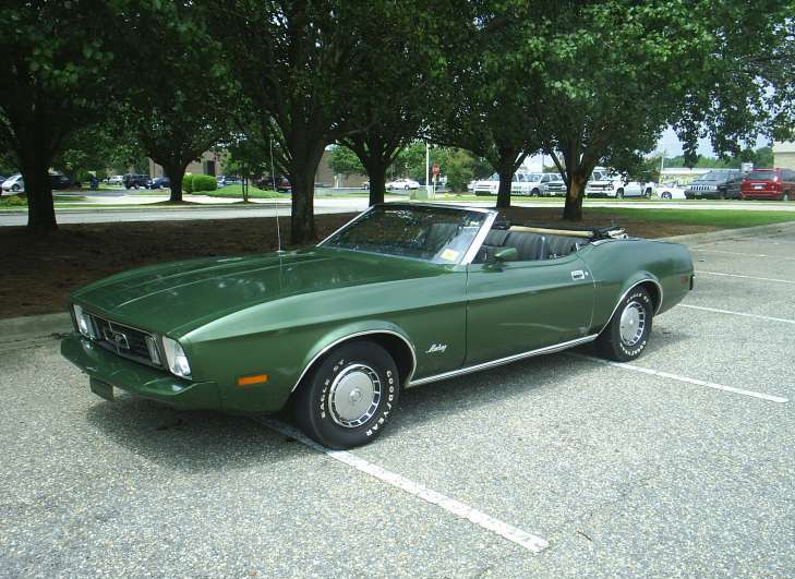 Dark Green 1973 Mustang Convertible