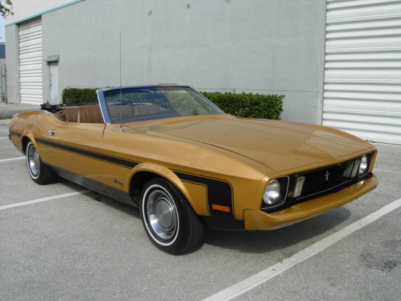 Gold Glow 73 Mustang Convertible