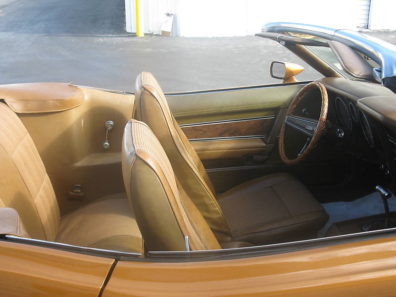 Gold Interior 1973 Mustang Convertible