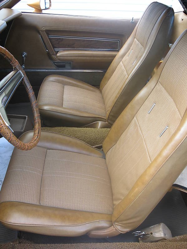 Vinyl and cloth seats 1973 Mustang Convertible