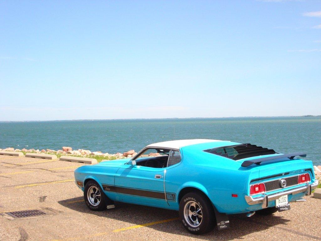 Medium Aqua Blue 1973 Mustang Mach 1