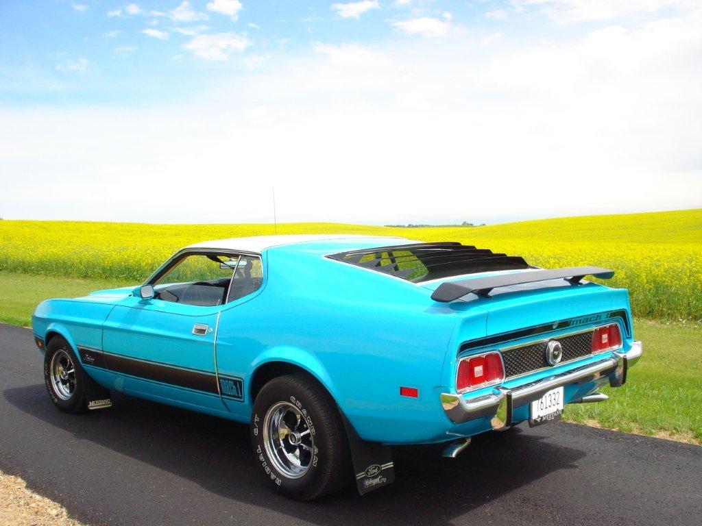 Medium Aqua Blue 1973 Mustang Mach 1