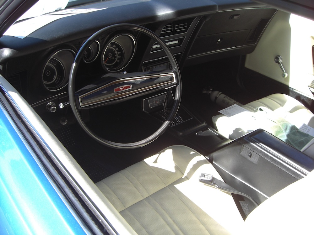 White interior 1973 Mustang Convertible