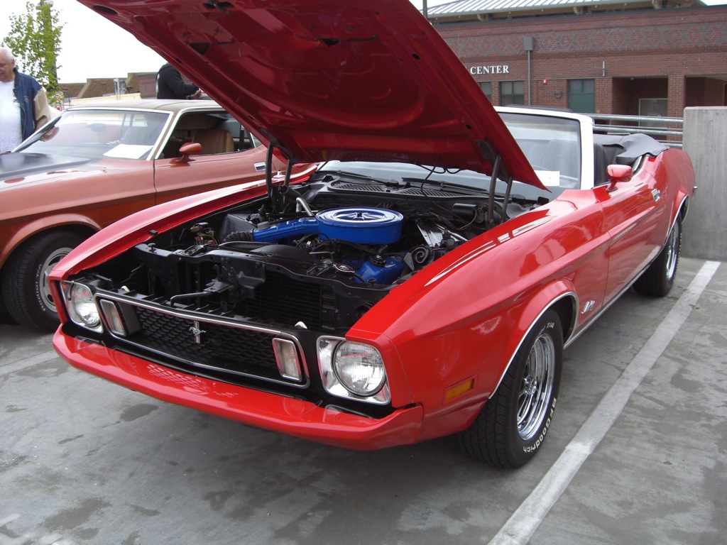 Bright Red 1973 Mustang Convertible
